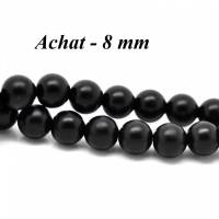 47 Achat-Perlen, Schmuckperlen, 8mm, schwarz Bild 1