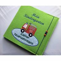 Personalisiertes Kindergartenalbum aus Filz ,,Feuerwehr,, Bild 1