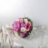 Brautstrauß künstlich, rosa creme, Hochzeitsaccessoires, Braut Strauss, Brautbouquet Bild 3