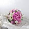 Brautstrauß künstlich, rosa creme, Hochzeitsaccessoires, Braut Strauss, Brautbouquet Bild 5