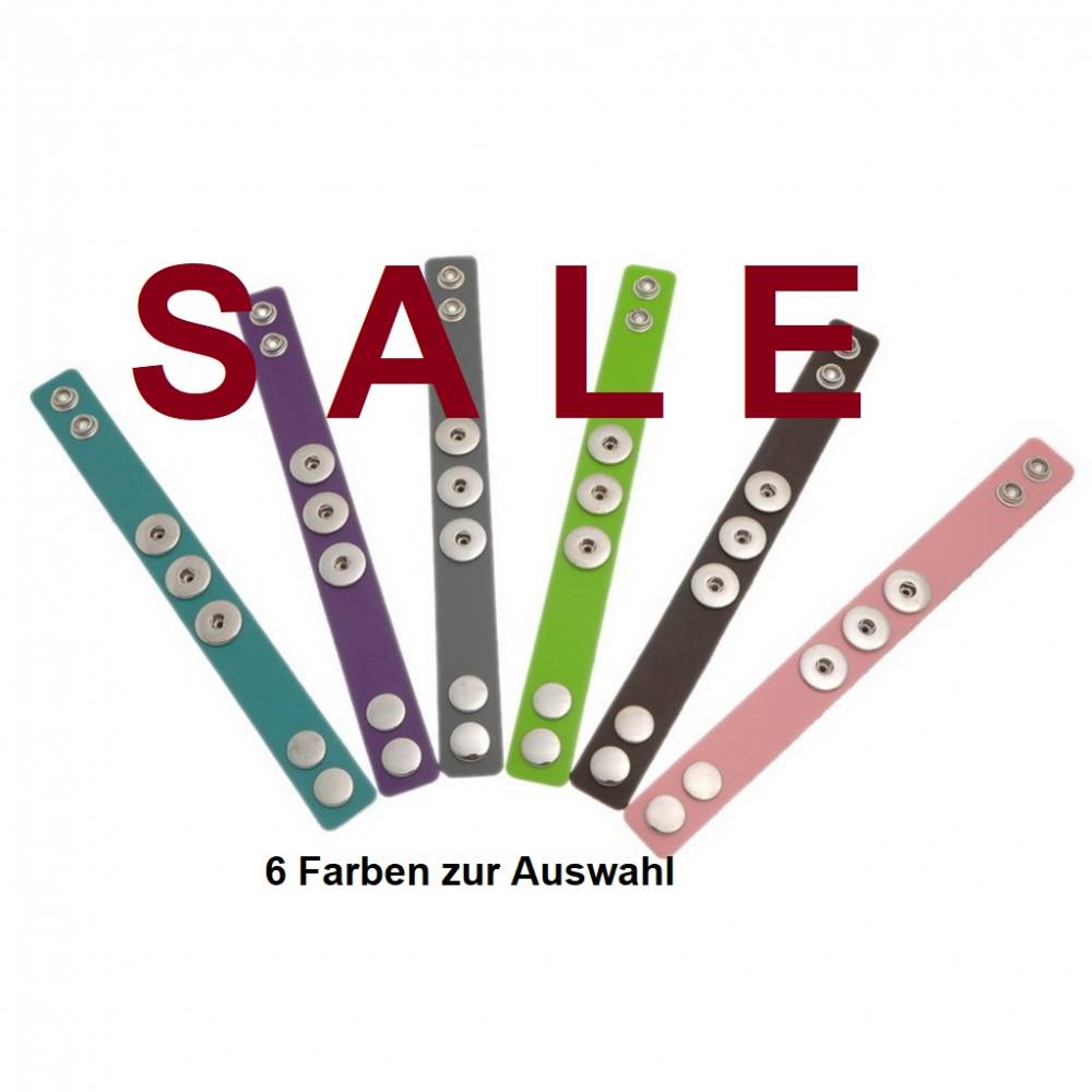 SALE! Armband,Lederarmband für Druckknöpfe, Button, Druckknopfbutton, statt 9,99 Euro jetzt 4,99 Euro Bild 1
