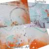 Acrylbild, Form- und Farbspielt in Arktis, Orange und Nougat auf Malpapier, ungerahmt, Wohnraumdekoration, Wandbild, Kunst Bild 5