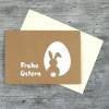 Klappkarte **Hase+Ei** von ZWEIFARBIG Kraftpapier Grußkarte Ostern Ostergrüße Kraftpapierkarte Osterkarte Osterwünsche Bild 1