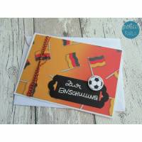 Glückwunschkarte zur Einschulung "Fußball" aus der Manufaktur Karla Bild 2