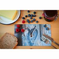 Frühstücksbrettchen Herz Türklinke Fotografie Brettchen aus Melamin, spülmaschinenfest, Schneidebrett 14 x 23 cm Bild 1