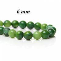 65 Perlmuttperlen, Perlen, Perlmutt, grün, 6mm, Schmuckperlen Bild 1