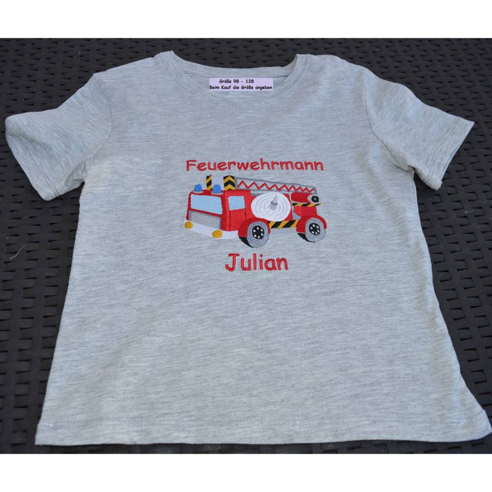 Kinder Feuerwehr Einsatz T-Shirt Jungen Mädchen Geschenk NEU  86-164 