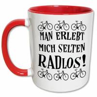 Fahrrad Tasse,  Radfahrer Geschenk, Radfahren Sprüche Kaffeetasse, Lustiger Radlos Spruch Bild 1