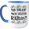 Fahrrad Tasse,  Radfahrer Geschenk, Radfahren Sprüche Kaffeetasse, Lustiger Radlos Spruch Bild 2