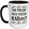 Fahrrad Tasse,  Radfahrer Geschenk, Radfahren Sprüche Kaffeetasse, Lustiger Radlos Spruch Bild 3