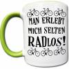 Fahrrad Tasse,  Radfahrer Geschenk, Radfahren Sprüche Kaffeetasse, Lustiger Radlos Spruch Bild 4
