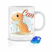 Bedruckte Tassen Spühlmaschine geeignet Dinosaurier Dino Bild 1