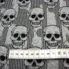 French Terry Sweat Skulls schwarze Totenköpfe auf graumeliert 1,50m Breite Helloween Jungs Männer Stoffe Bild 3