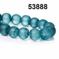 20 blaue Perlen, 8mm, gefrostet, Eisoptik,  Glasperlen,  Schmuckperlen, matt, Perlen Bild 1