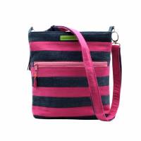 Umhängetasche "Romy"   eine modische Handtasche im Upcycling aus pink und Jeans Bild 2