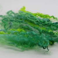 20 Gramm gefärbte Wensleydale Locken "Variation in Grün", Puppenhaar, Spinnen, Weben, Filzen und Basteln Bild 5