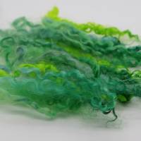 20 Gramm gefärbte Wensleydale Locken "Variation in Grün", Puppenhaar, Spinnen, Weben, Filzen und Basteln Bild 6
