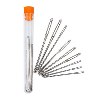 1 Set große Nähnadeln, Stopfnadeln, 9 Stück, Edelstahl, stricken, häckeln, basteln, sticken,