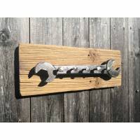 Schlüsselbrett aus Treibholz, Metallkunst trifft auf Holz Bild 1