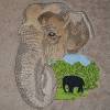 Handtuch mit einem Elefantenmotiv bestickt Bild 2