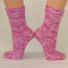 handgestrickte Socken, Strümpfe Gr. 38/39, Damensocken in rosa - pink, Einzelpaar Bild 2