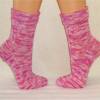 handgestrickte Socken, Strümpfe Gr. 38/39, Damensocken in rosa - pink, Einzelpaar Bild 4