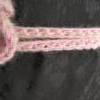 "Fluffyrose" Rosengürtel / Taillenband aus Mohairmischung, rosa / gold Bild 3