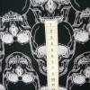French Terry Sweat  Skulls weiße Totenköpfe Schädel auf schwarz innen leicht angeraut Sommersweat Bild 2