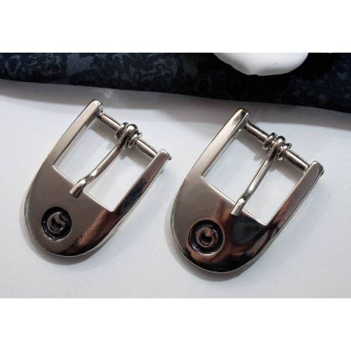 2 Kleine Gürtelschnallen 20mm silberfarben, Gürtelschnalle, Gürtelschließe, Schnallen, Trödel Dings da