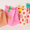 Kulturtasche, für Badezeug, große Lunchbag rosa-weiß mit kleinen punkten Bild 4
