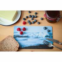 Frühstücksbrettchen Island Fotografie Brettchen aus Melamin, spülmaschinenfest, Schneidebrett 14 x 23 cm