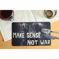Make sense not war - Frühstücksbrettchen Fotografie Brettchen aus Melamin, spülmaschinenfest, Schneidebrett 14 x 23 cm Bild 1