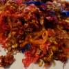 20 Gramm gefärbte Locken vom Cotswold Lamm "Blumenstrauß, zum Spinnen, Filzen und Basteln Bild 2