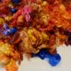 20 Gramm gefärbte Locken vom Cotswold Lamm "Blumenstrauß, zum Spinnen, Filzen und Basteln Bild 3