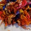 20 Gramm gefärbte Locken vom Cotswold Lamm "Blumenstrauß, zum Spinnen, Filzen und Basteln Bild 5