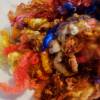 20 Gramm gefärbte Locken vom Cotswold Lamm "Blumenstrauß, zum Spinnen, Filzen und Basteln Bild 7
