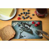 Frühstücksbrettchen altes Bügeleisen Fotografie Brettchen aus Melamin, spülmaschinenfest, Schneidebrett 14 x 23 cm Bild 1