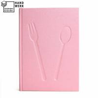 Kochbuch, metallic rosa, DIN A5, 100 Blatt, Hardcover, Rezeptbuch Bild 1