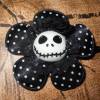 1 Paar Skull  Blume Stoff polka dots Totenkopf ,Haarspange , Punkte, Bild 2