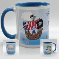 Tasse "Pirat", personalisiert mit Name und ggf. Geburtstagszahl inkl. Geschenkverpackung Bild 1