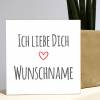 Holzbild "Ich liebe Dich" personalisiert Geschenk Spruch Holzschild, 15x15 cm aufhängen o. hinstellen Geburt Hochzeit Dankeschön Wandbild Bild 5