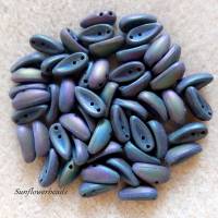 30 Chilli beads schwarz matt purple iris Bild 1