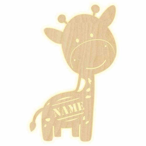 Wandlampe "Giraffe" Kinderzimmer personalisierte Lampe Namen Nachtlicht Leuchte Wandleuchte Dekoration Jungen Mädchen Baby Schlummerlicht