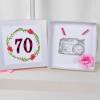 Geldgeschenk 70.ter Geburtstag, pink, Gutscheinverpackung, Box, Geschenkverpackung, Geburtstagsgeschenk Bild 5