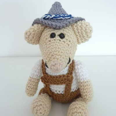 Häkelanleitung - Bayern-Maus "Mini"