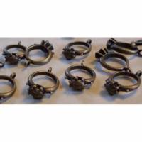 10 Anhänger Ring, Ringe, Fingerring,  charm, charms, Vintage-Stil, bronze Bild 1