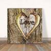 Baumherz LOVE Romantisches Bild auf Holz Leinwand Print Wanddeko Landhausstil Rustikal Shabby Chic handmade kaufen Bild 2