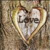 Baumherz LOVE Romantisches Bild auf Holz Leinwand Print Wanddeko Landhausstil Rustikal Shabby Chic handmade kaufen Bild 4