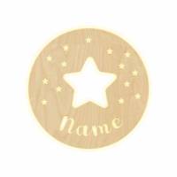 Wandlampe "Stars" Kinderzimmer personalisierte Lampe mit Namen Nachtlicht Leuchte Wandleuchte Dekoration Jungen Mädchen Baby Schlummerlicht Bild 1