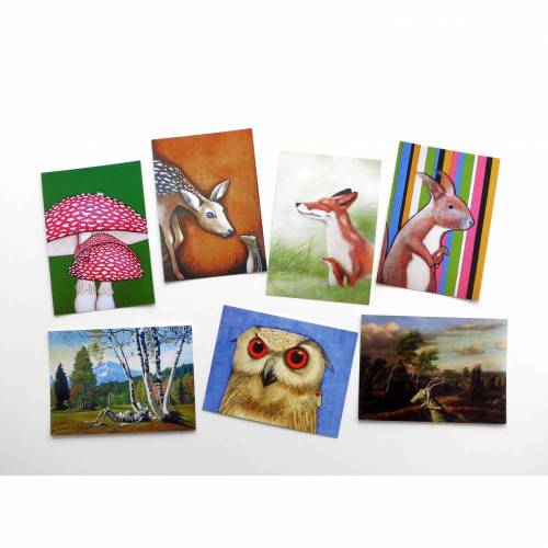 KUNZTPOSTKARTEN im 7er-Set, 7 Postkarten
